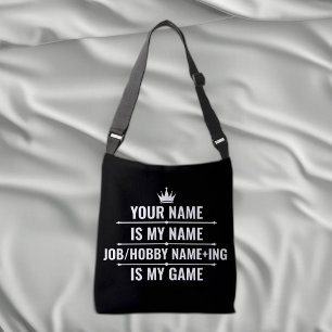 Personalized Funny Job and Hobby Name Crossbody Bag