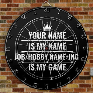 Personalized Funny Job and Hobby Name Dartboard