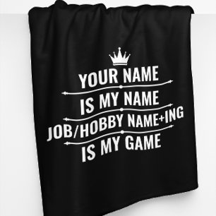 Personalized Funny Job and Hobby Name Fleece Blanket