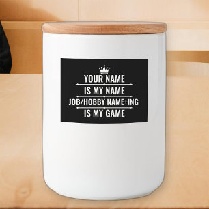 Personalized Funny Job and Hobby Name Food Label
