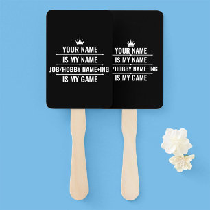Personalized Funny Job and Hobby Name Hand Fan