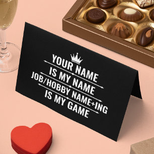 Personalized Funny Job and Hobby Name Holiday Card
