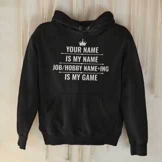 Personalized Funny Job and Hobby Name Hoodie