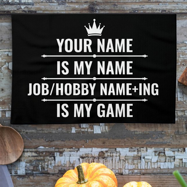 Personalized Funny Job and Hobby Name Kitchen Towel (Creator Uploaded)