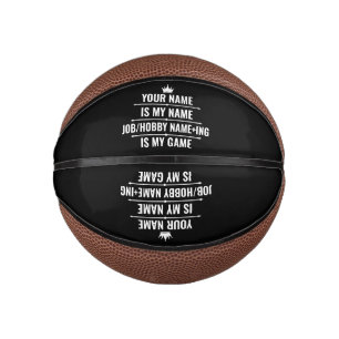 Personalized Funny Job and Hobby Name Mini Basketball