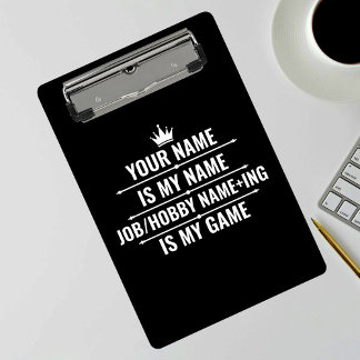 Personalized Funny Job and Hobby Name Mini Clipboard