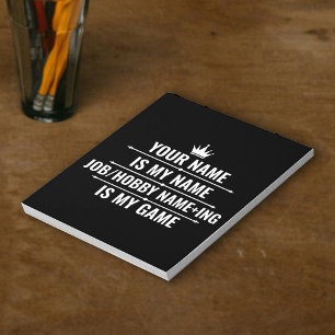 Personalized Funny Job and Hobby Name Notepad
