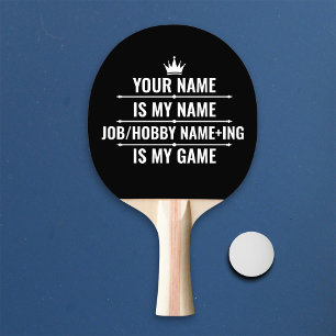 Personalized Funny Job and Hobby Name Ping Pong Paddle