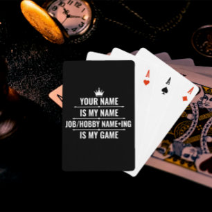 Personalized Funny Job and Hobby Name Playing Cards