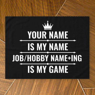 Personalized Funny Job and Hobby Name Tablecloth