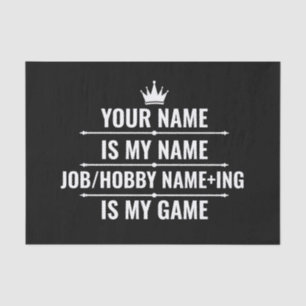 Personalized Funny Job and Hobby Name Tissue Paper