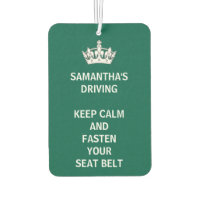 Personalized Funny Keep Calm Emerald Green Driving