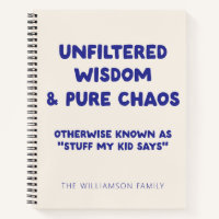 Personalized Funny Kid Quote Parent Humour Keepsak