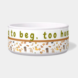 Personalized Funny Large Dog Bowl–Custom Pet Bowl