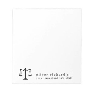 Personalized Funny Law Notepad 