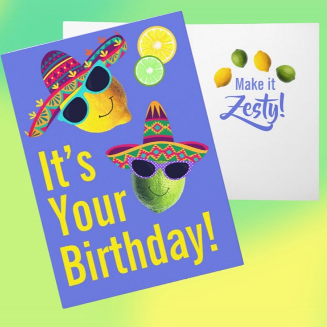 Personalized Funny Lemon Lime  Card (Cute, fun and silly. 
Personalize it!)