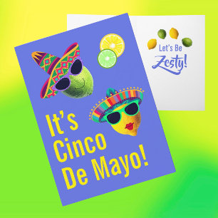 Personalized Funny Lemon Lime Cinco de Mayo Card