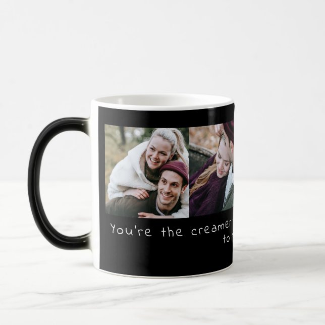 Personalized Funny Love Quote 4 Photo Collage Magic Mug (Left)