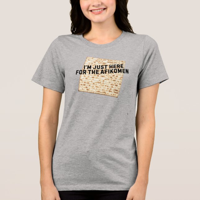 Personalized Funny Matzoh Passover  Tri-Blend Shirt (Front)