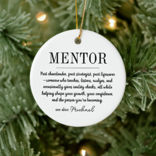 Personalized Funny Mentor Life Coach Adviser Ceramic Ornament