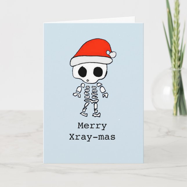 Personalized funny 'merry x-raymas' holiday card (Front)