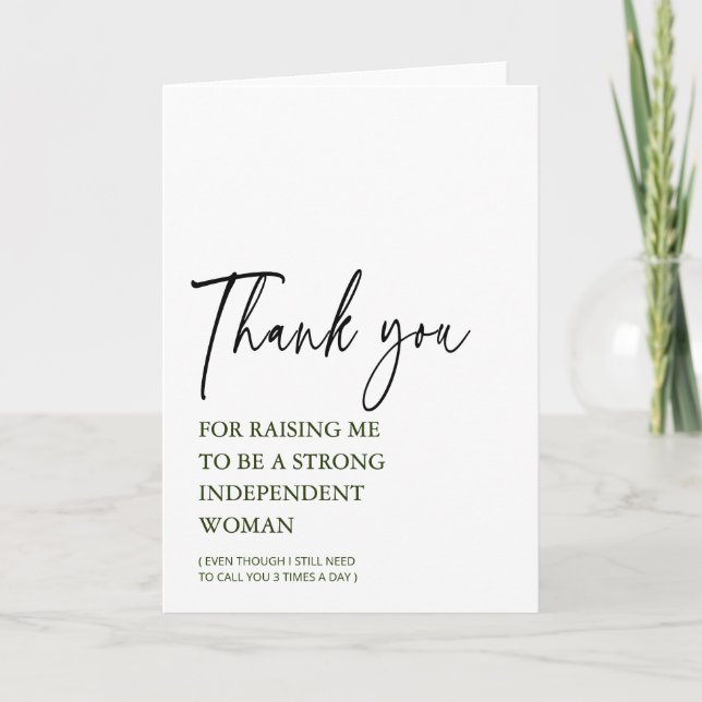 Personalized Funny Milennial Mom Mothers Day Card (Front)