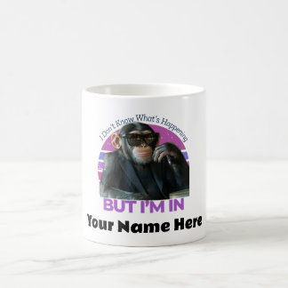 Personalized Funny Monkey Meme | Retro Minimalist  Coffee Mug