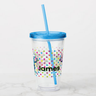 Personalized Funny Monster Cartoon Characters Acrylic Tumbler