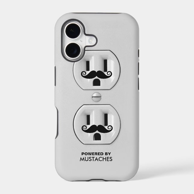 Personalized Funny Moustache Power Outlet (Back)