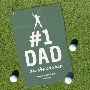 Personalized Funny No.1 Dad Golf Towel