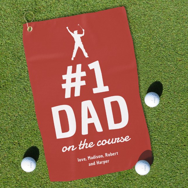Personalized Funny No.1 Dad Golf Towel (Creator Uploaded)