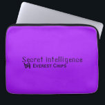 Personalized Funny on Bright Violet Laptop Sleeve<br><div class="desc">The artwork features customizable typography that reads "Secret Intelligence by [Name]" on vivid,  blue violet colour. Personalize this item by adding your name. 
For special requests or questions,  contact the artist at wafadahdalcreates@gmail.com. 
© Wafa Y. Dahdal - All Rights Reserved.</div>