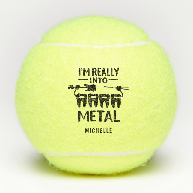 Personalized Funny Orthodontist Gag  Tennis Balls (Front)