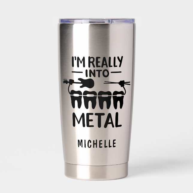 Personalized Funny Orthodontist Name Insulated Tumbler (Front)