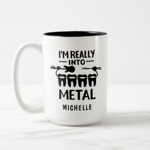 Personalized Funny Orthodontist Name Two-Tone Coffee Mug