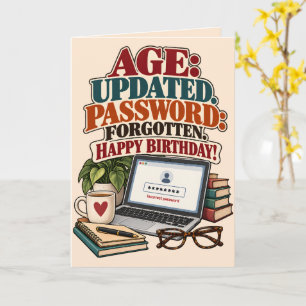 Personalized Funny Password Birthday Card