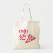 Personalized Funny Pizza Love Gift Tote Bag