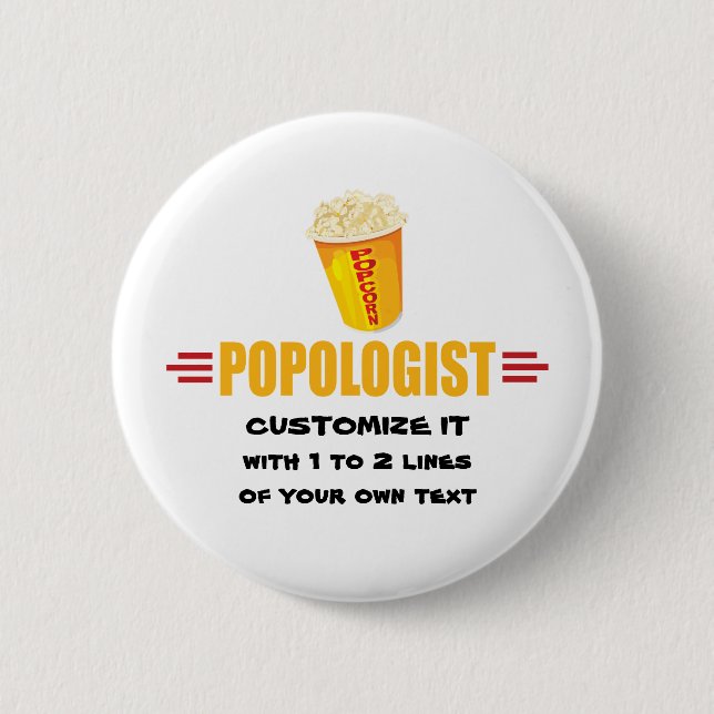 Personalized Funny Popcorn 2 Inch Round Button (Front)