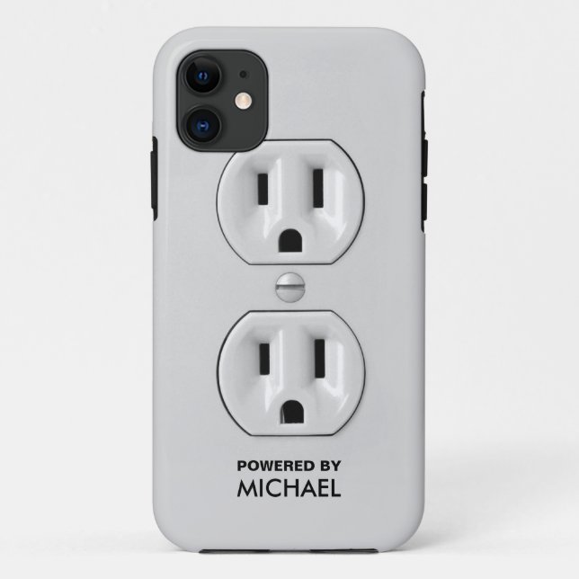 Personalized Funny Power Outlet Case-Mate iPhone Case (Back)