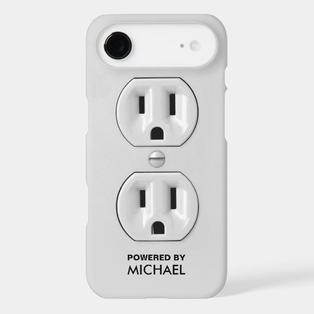 Personalized Funny Power Outlet Case-Mate iPhone Case (Back)