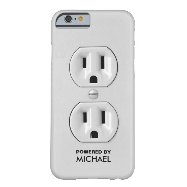 Personalized Funny Power Outlet Case-Mate iPhone Case (Back)
