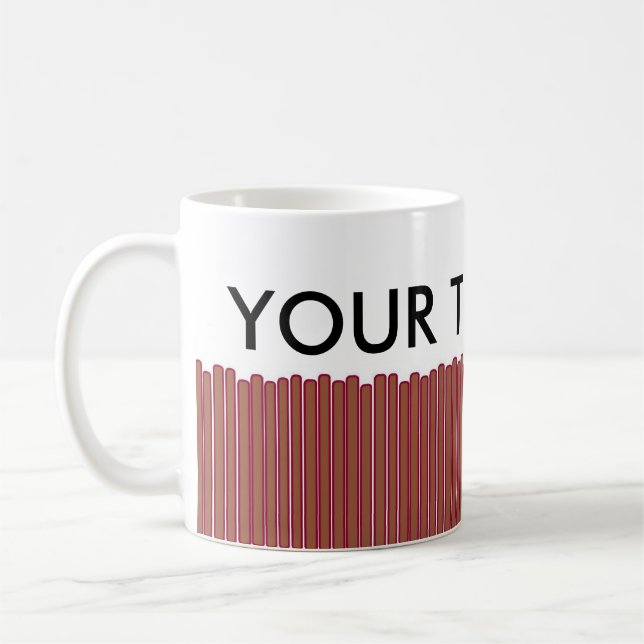 Personalized Funny Privacy Fence Graphic Coffee Mug (Left)