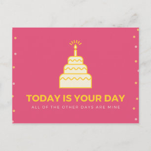 Personalized - Funny Quote Cake Postcard