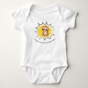 Personalized Funny Quote   Sloth Template Unisex Baby Bodysuit