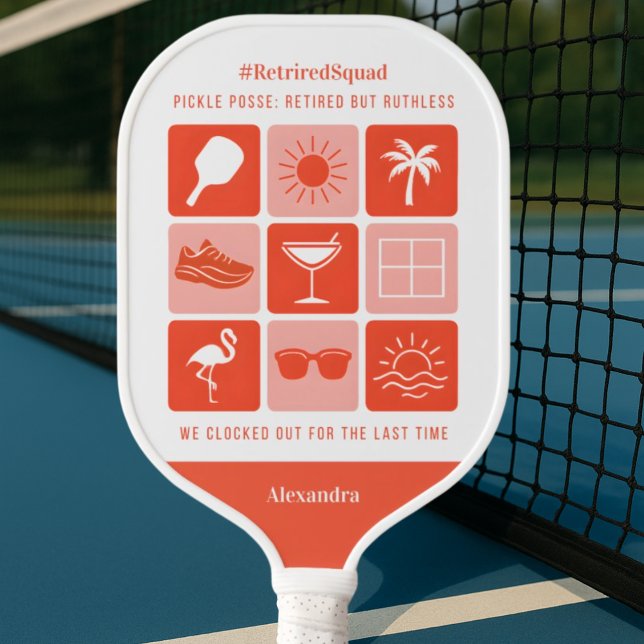 Personalized Funny Retired Squad Pickleball Pickleball Paddle (Creator Uploaded)