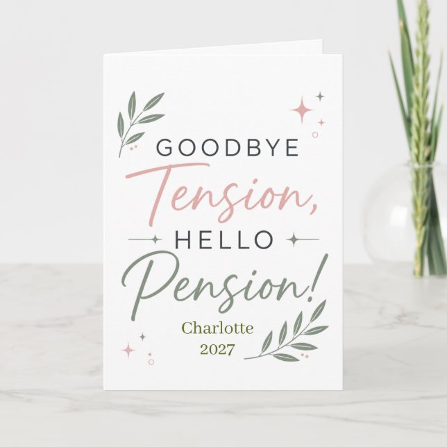 Personalized Funny Retirement Gift for Coworker Card (Front)