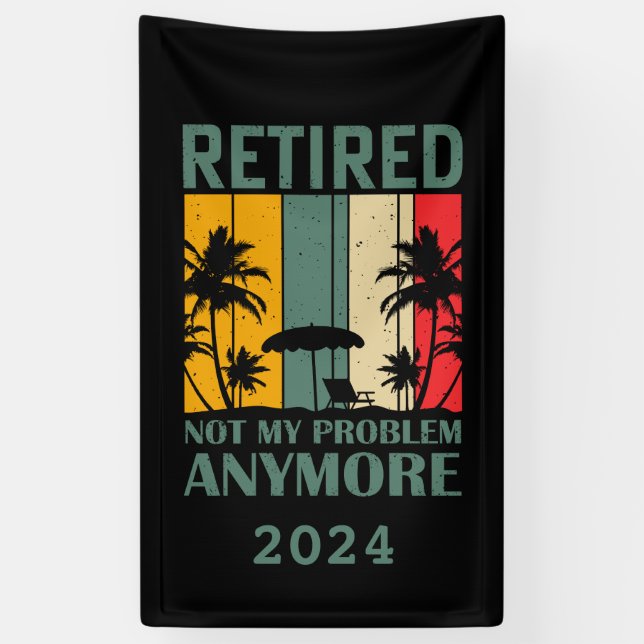 Personalized funny retirement officially retired banner (Vertical)