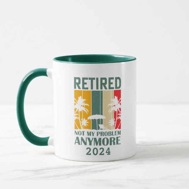 Personalized funny retirement officially retired mug (Left)