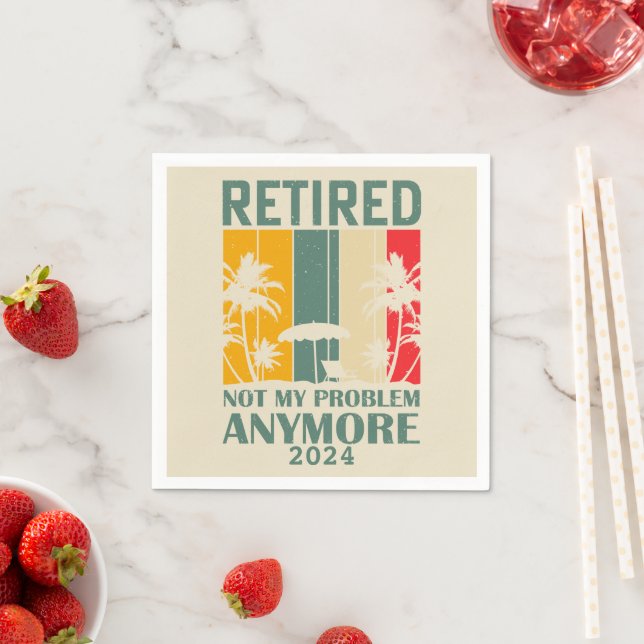 Personalized funny retirement officially retired napkin (Insitu)