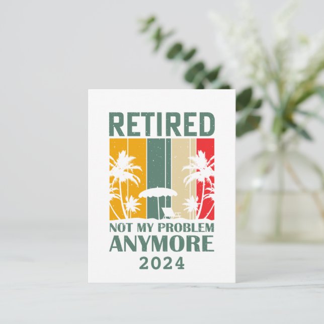Personalized funny retirement officially retired postcard (Standing Front)